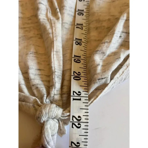 Madewell gray, cream tye crop top tee shirt size medium - Picture 6 of 8